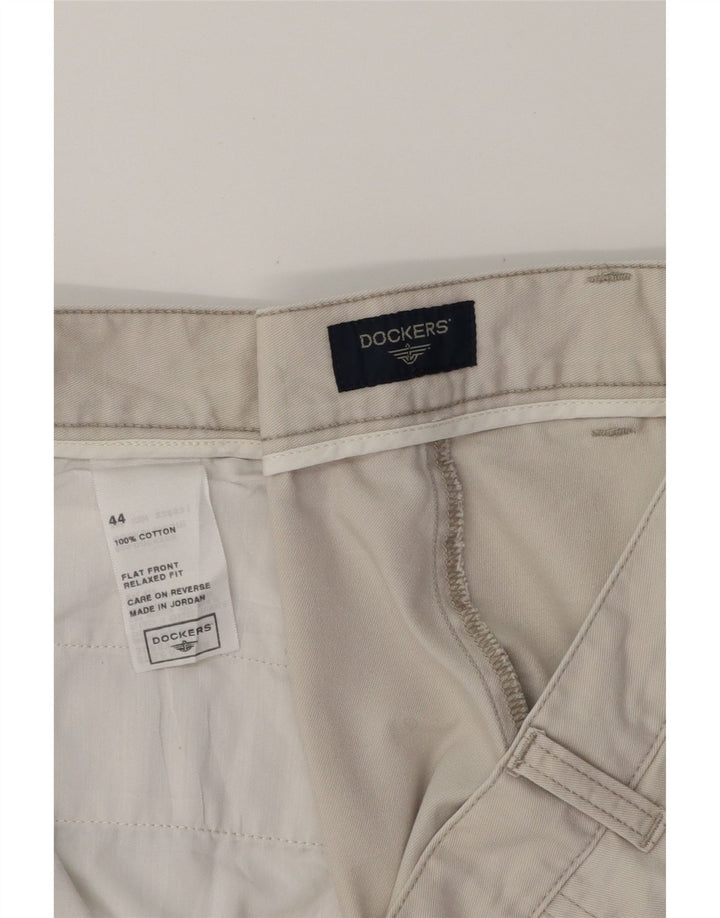 DOCKERS Mens Relaxed Fit Cargo Shorts 2XL W44 White Cotton Vintage Dockers and Second-Hand Dockers from Messina Hembry 