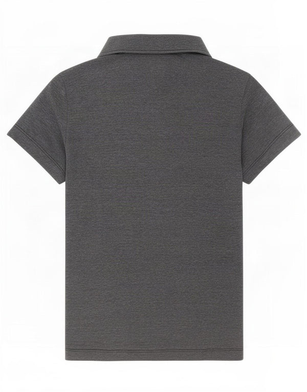 Polo da donna Jack Wolfskin UK 12/14 Poliestere screziato grigio medio