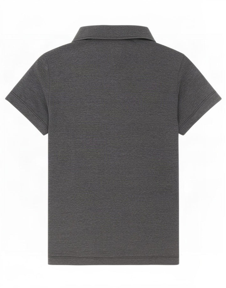 Polo da donna Jack Wolfskin UK 12/14 Poliestere screziato grigio medio