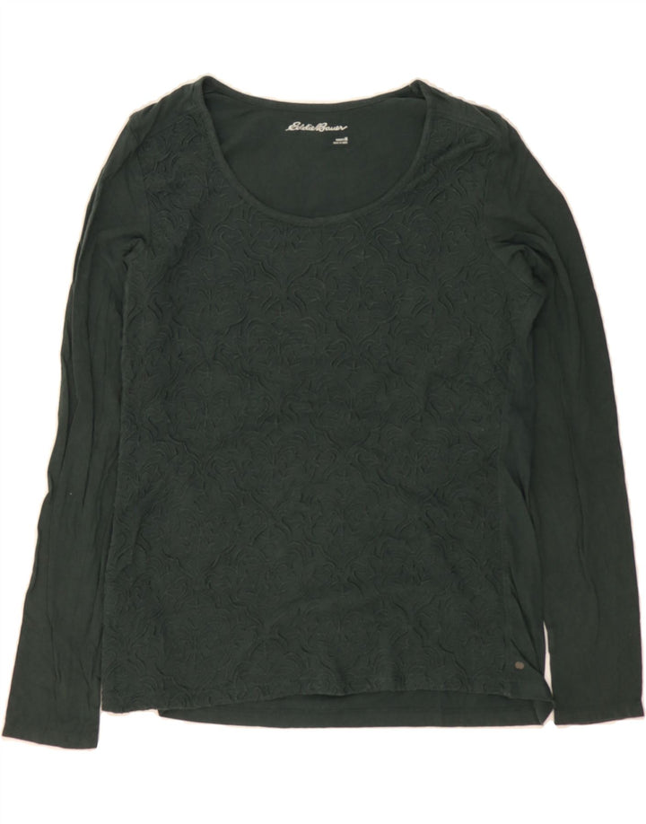 EDDIE BAUER Womens Top Long Sleeve UK 12 Medium Green Cotton Vintage Eddie Bauer and Second-Hand Eddie Bauer from Messina Hembry 