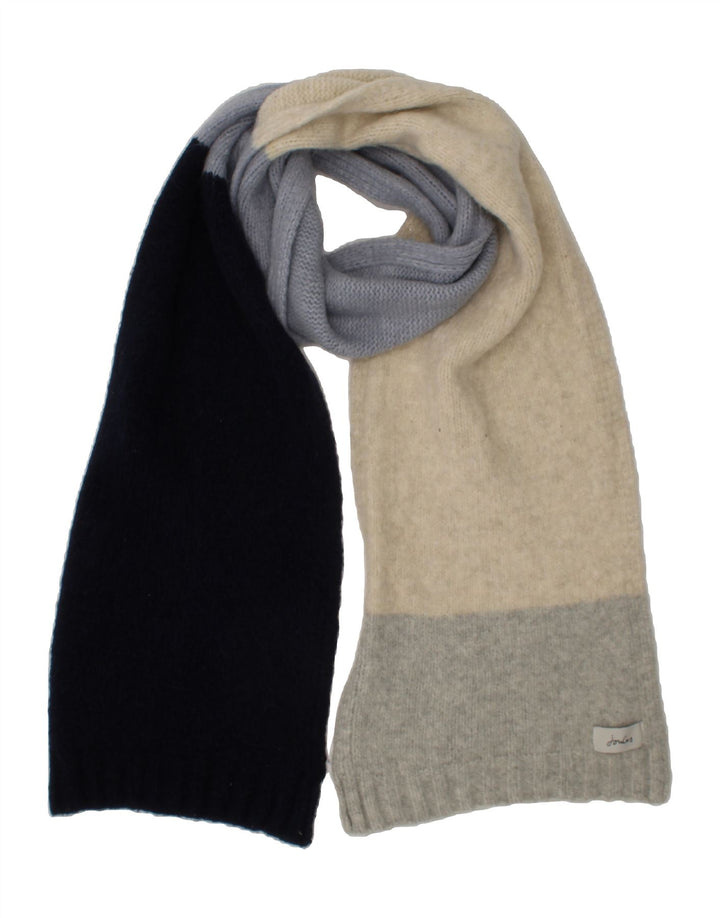 JOULES Womens Rectangle Scarf One Size Multicoloured Colourblock Acrylic Vintage Joules and Second-Hand Joules from Messina Hembry 