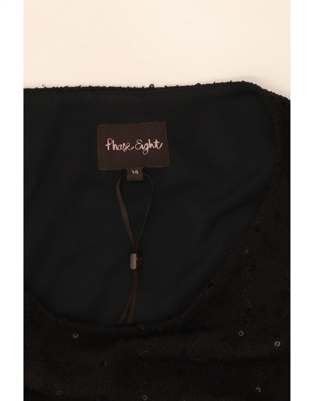 PHASE EIGHT Womens Sleeveless Bodycon Dress UK 14 Medium Black Polyester Vintage Phase Eight and Second-Hand Phase Eight from Messina Hembry 