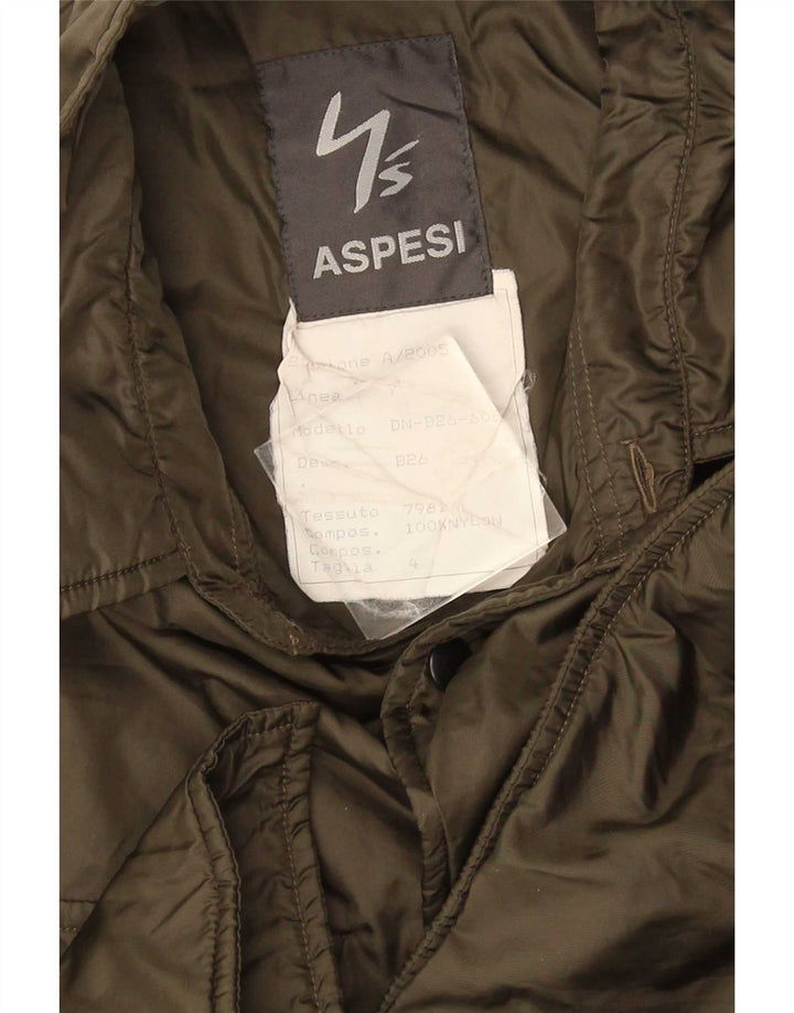 Giacca militare da uomo Aspesi UK 38 nylon kaki medio