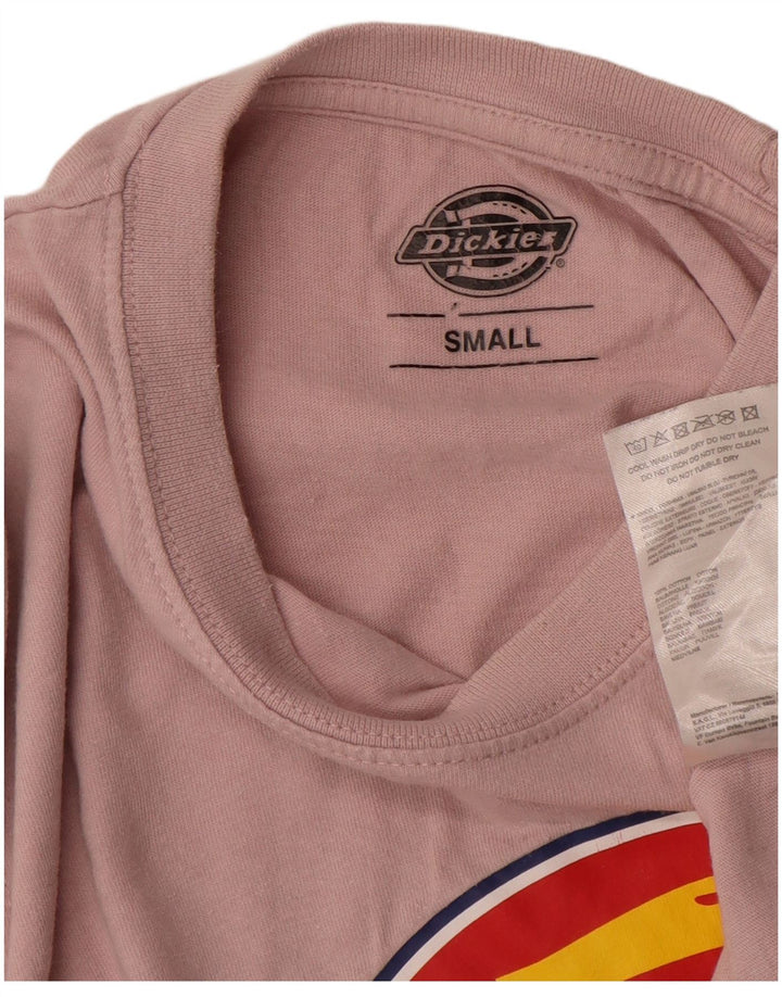 T-shirt grafica da uomo Dickies Top piccola in cotone rosa