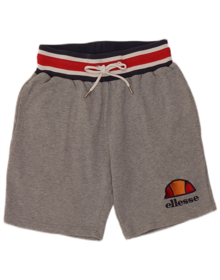 Pantaloncini sportivi grafici da uomo Ellesse XS in cotone grigio