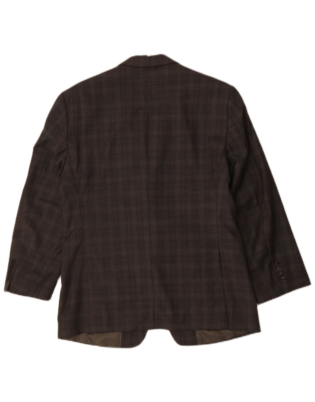 Giacca blazer a 2 bottoni da uomo Tommy Hilfiger US 41 grande lana scozzese marrone