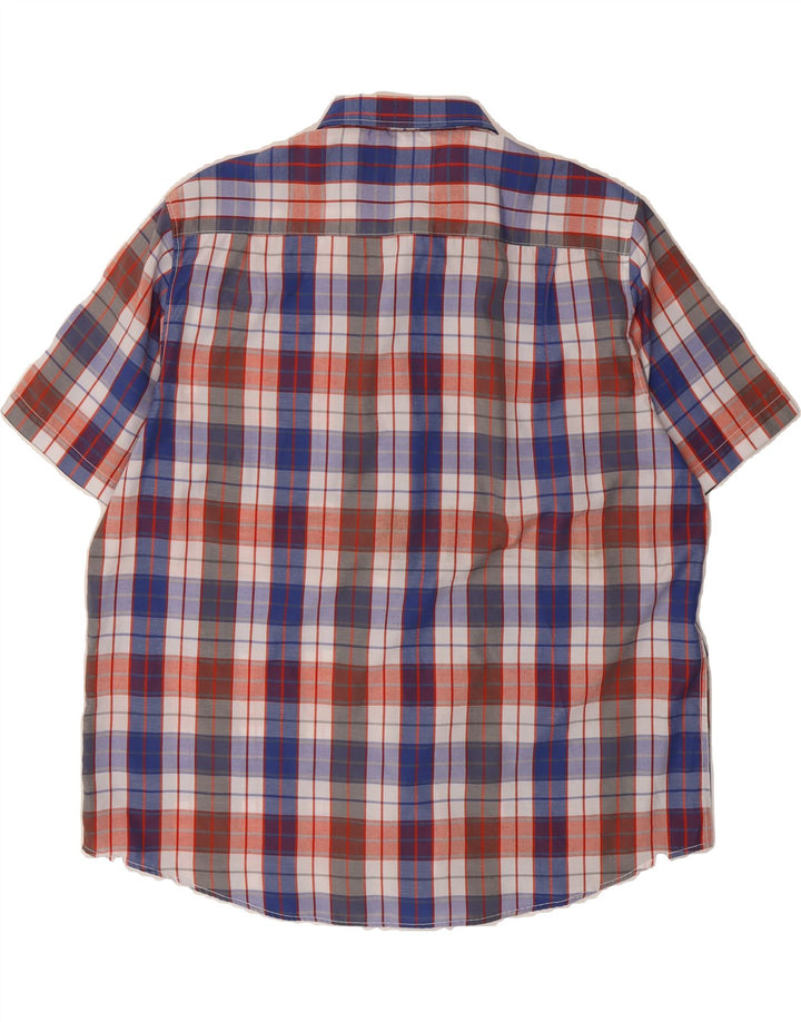JAMES PRINGLE Mens Short Sleeve Shirt 2XL Multicoloured Check Polyester Vintage James Pringle and Second-Hand James Pringle from Messina Hembry 