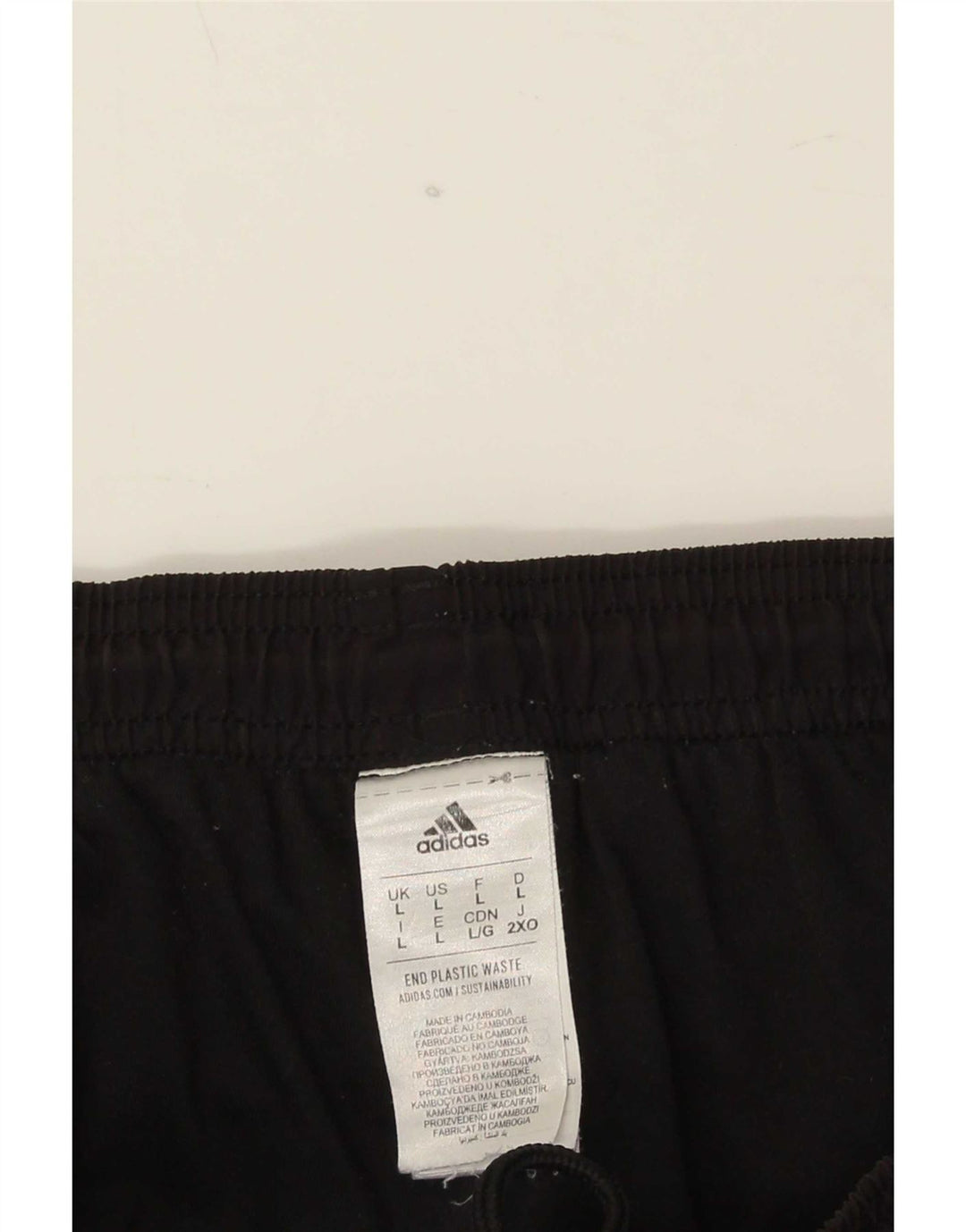 Pantaloni da tuta da uomo Adidas Large neri in poliestere