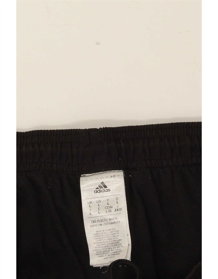 Pantaloni da tuta da uomo Adidas Large neri in poliestere
