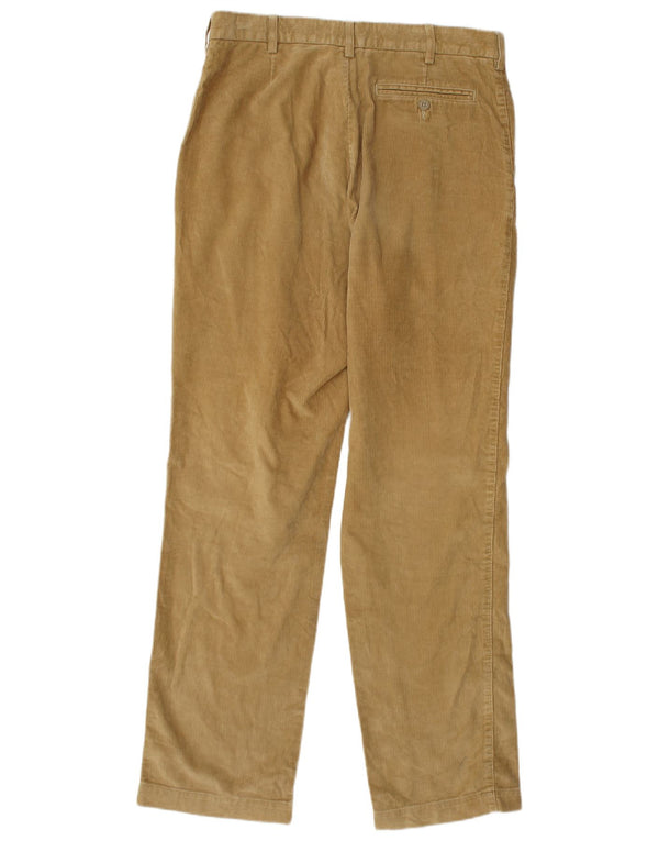 Pantaloni dritti in velluto a coste blu Harbour Marks & Spencer da uomo W34 L33 Beige