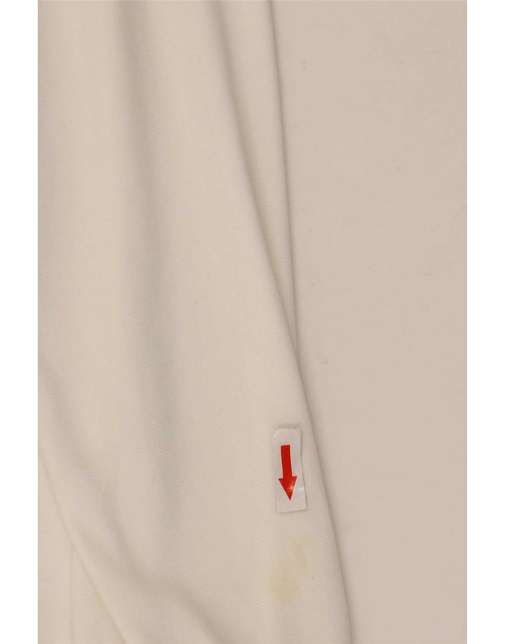 Giacca da ginnastica da uomo Adidas Large bianca in poliestere