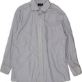 CHAPS Mens Abstract Pattern Regular Fit Shirt Size 16 1/2 Large Blue Vintage Chaps and Second-Hand Chaps from Messina Hembry 