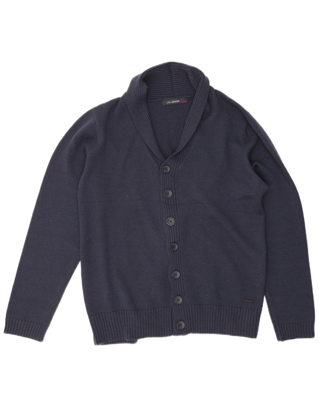 Maglione cardigan da uomo LIU JO XL blu navy in lana