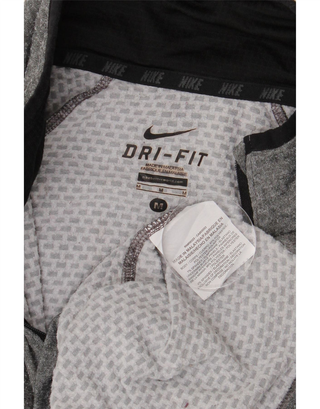 NIKE Top da tuta pullover con zip e collo Dri Fit da uomo, colore grigio medio