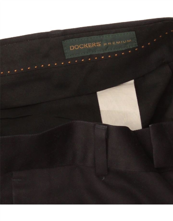 Pantaloni da abito dritti da uomo Dockers W32 L33 Blu Navy