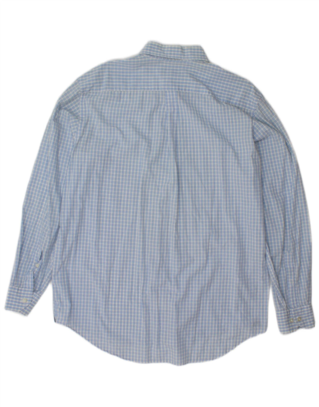 BEST COMPANY Mens Shirt Large Blue Check Cotton