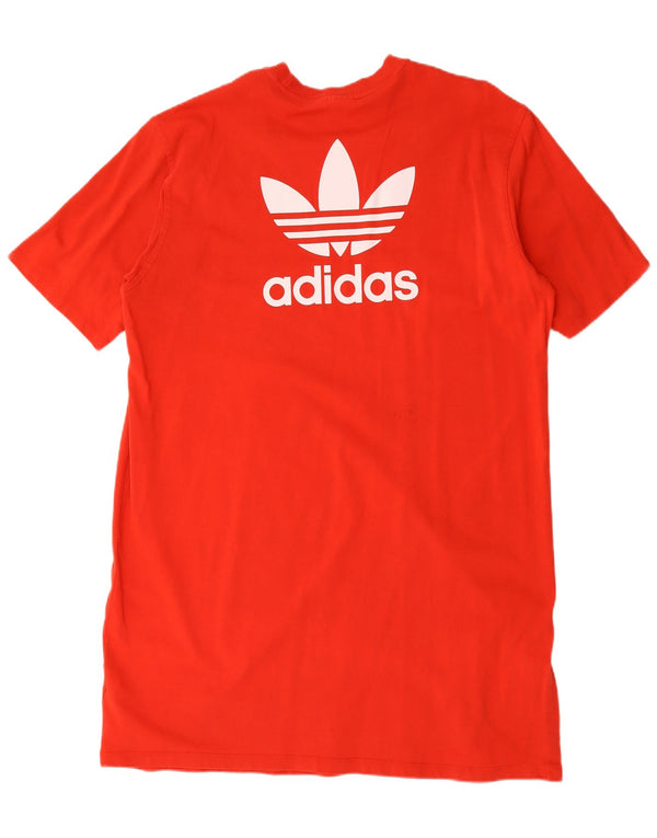 Abito t-shirt oversize con grafica Adidas da donna UK 20 2XL rosso cotone