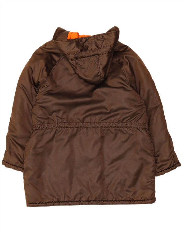 Giacca Parka oversize con cappuccio da donna Benetton UK 10 Small Marrone Poliammide