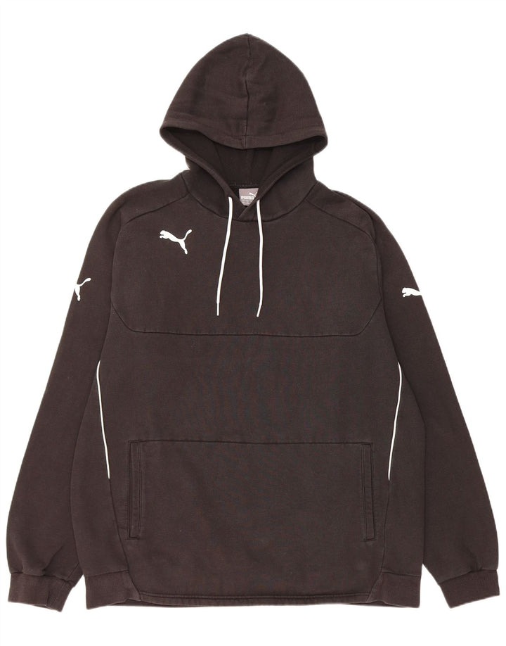 Felpa con cappuccio da uomo Puma 2XL cotone nero