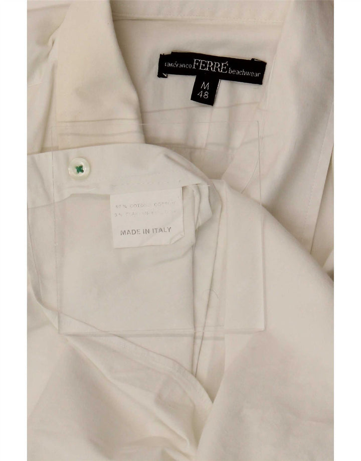 Maglia Uomo Manica Corta Gianfranco Ferre IT 48 Cotone Medio Bianco