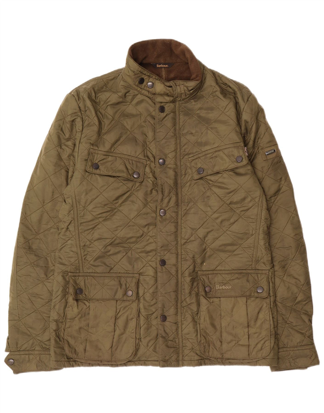 BARBOUR Mens Quilted Jacket UK 40 Large Green Polyester