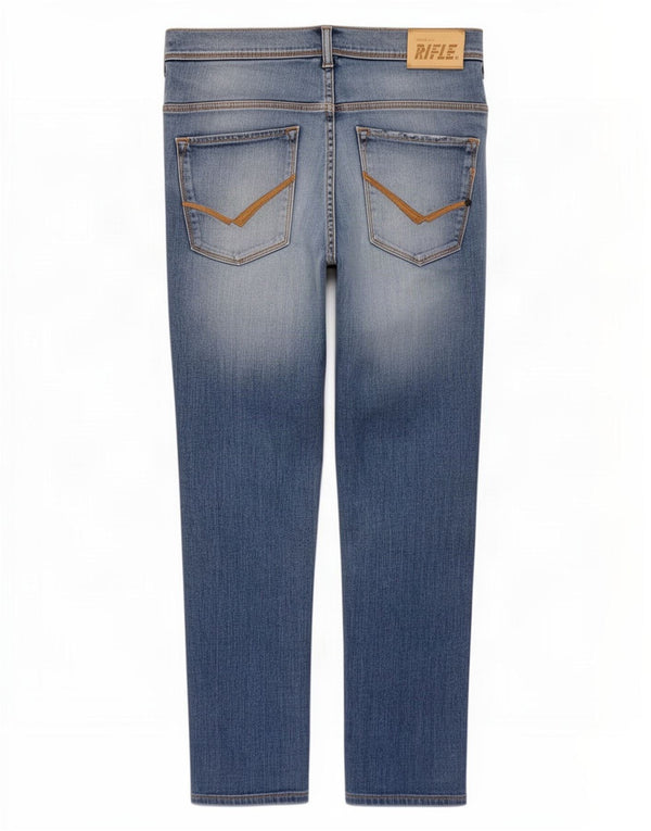 Jeans dritti da uomo Rifle W32 L30 in cotone blu