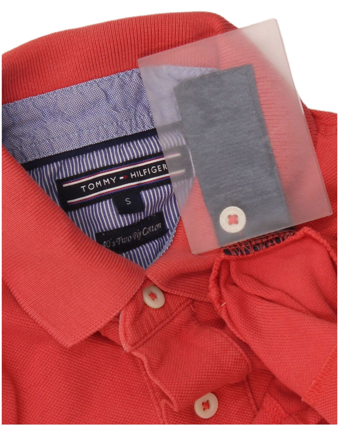 Polo da uomo Tommy Hilfiger piccola in cotone rosso