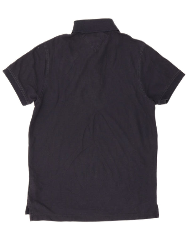 Polo slim fit da uomo Tommy Hilfiger piccola in cotone blu navy