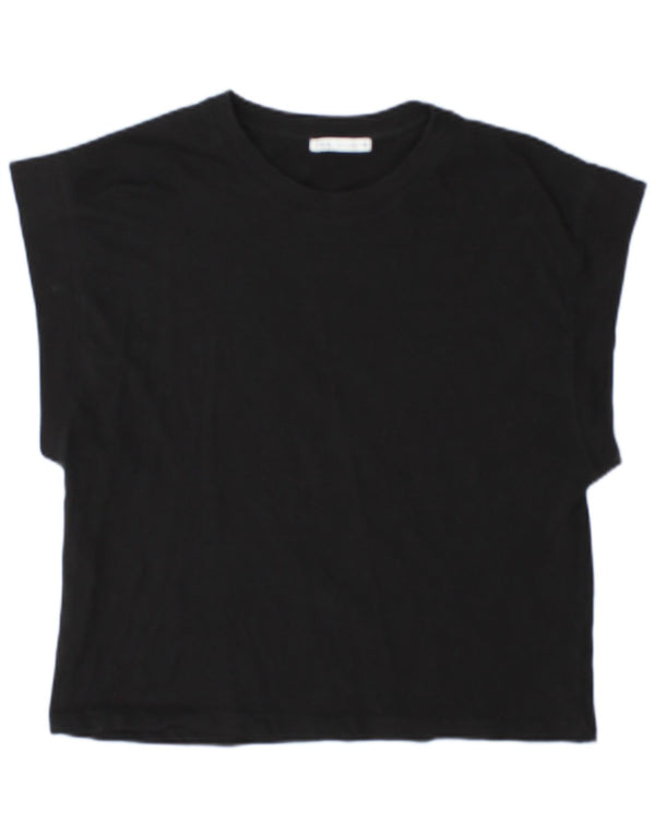 T-shirt Zara da donna Top UK 14 media nera