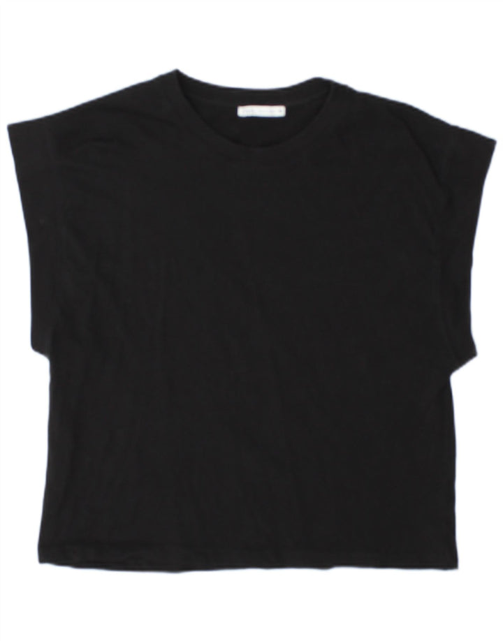 T-shirt Zara da donna Top UK 14 media nera