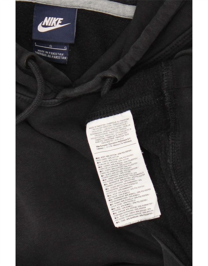 Felpa con cappuccio da uomo Nike Large in cotone nero