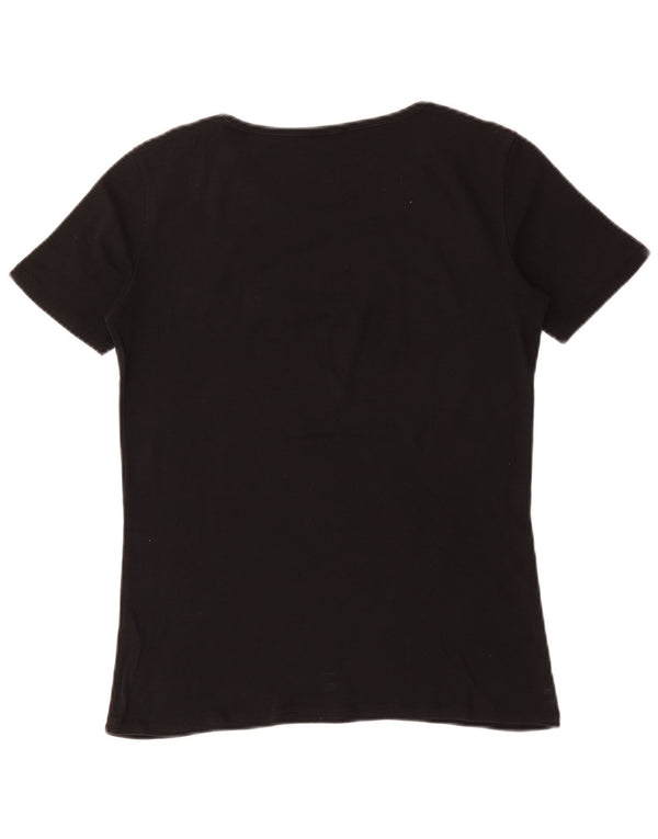 Max & Co. T-shirt grafica da donna Top UK 14 Large Nera
