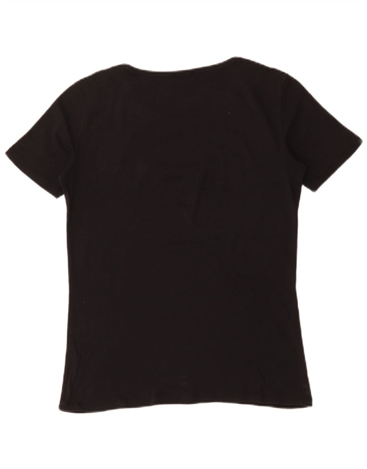 Max & Co. T-shirt grafica da donna Top UK 14 Large Nera