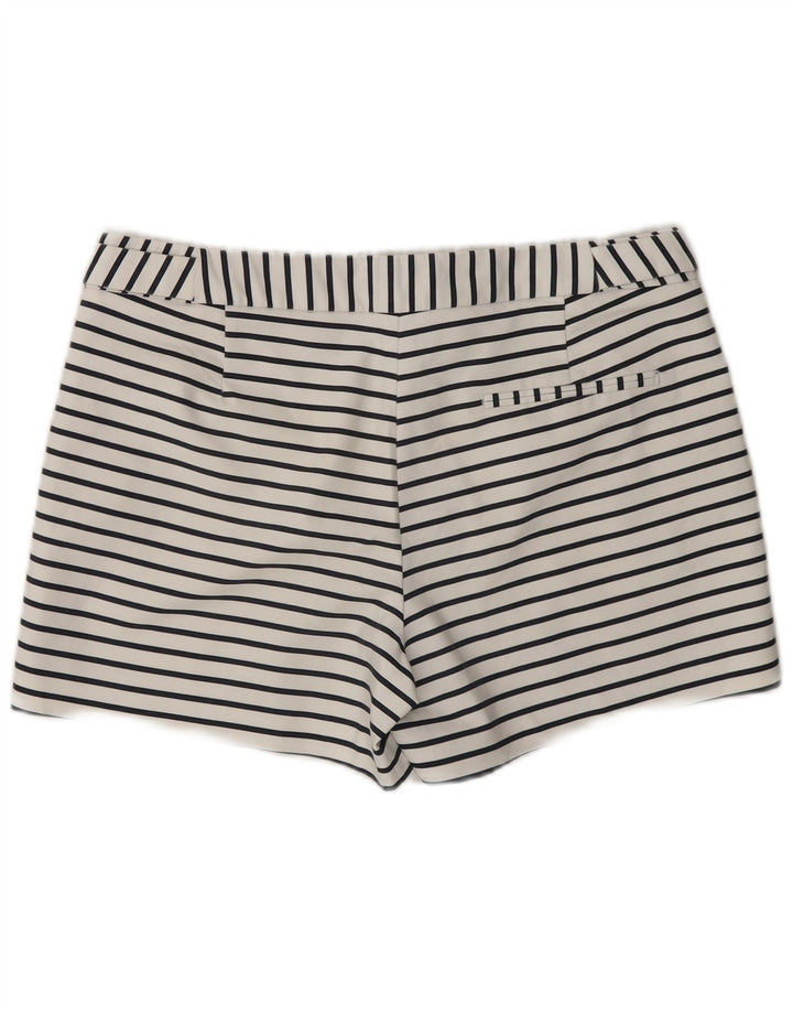 Pantaloncini casual da donna Zara medi W28 in cotone a righe bianche