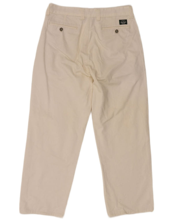 Dockers Pantaloni chino dritti da uomo W32 L27 Bianco