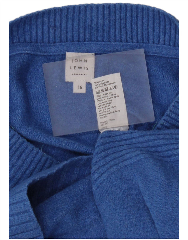 Maglione maglione oversize con scollo a barca da donna John Lewis UK 16 grande blu