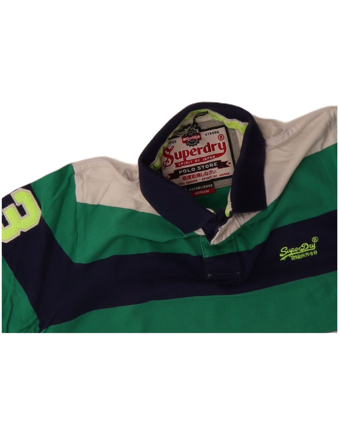 Polo grafica da uomo SUPERDRY in cotone a righe multicolori medie