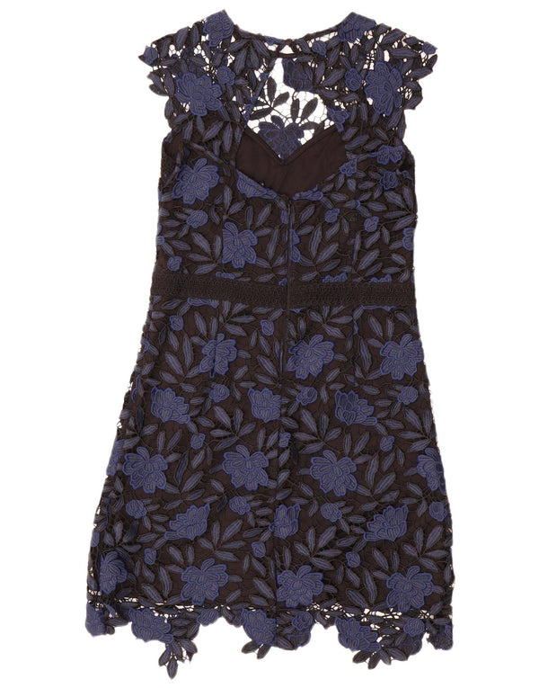 Abito a trapezio da donna Lipsy UK 14 Poliestere floreale medio blu navy