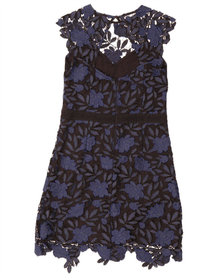 Abito a trapezio da donna Lipsy UK 14 Poliestere floreale medio blu navy