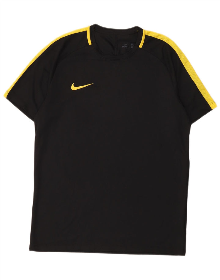 T-shirt Nike Dri Fit da uomo, grande, in poliestere color block nero