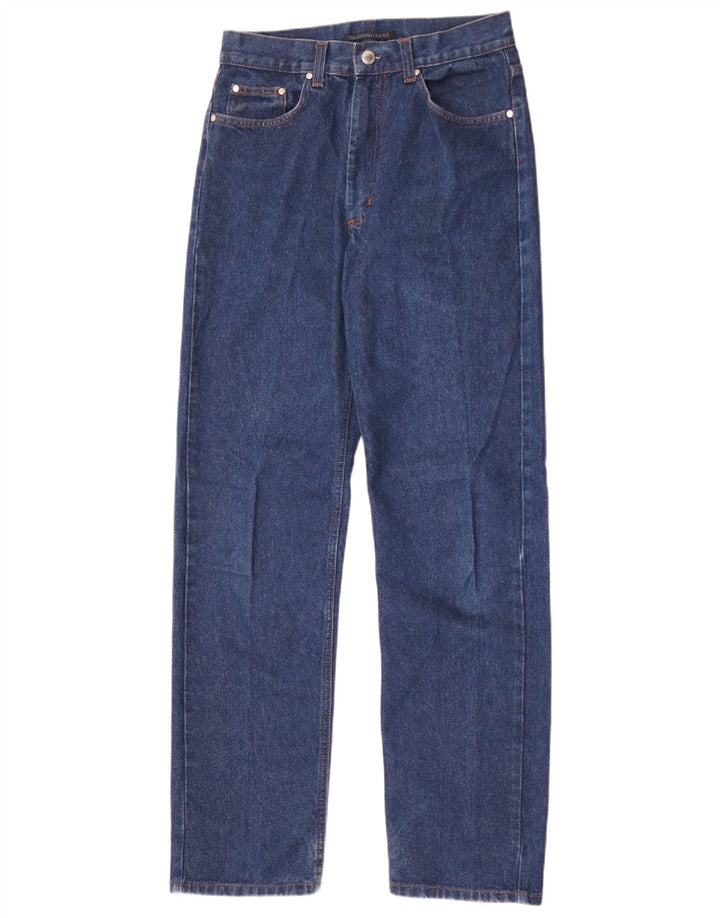 Jeans dritti da uomo Valentino W32 L32 in cotone blu