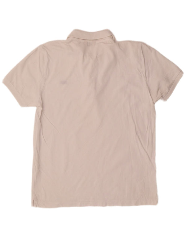 Polo da uomo Rifle in cotone bianco medio