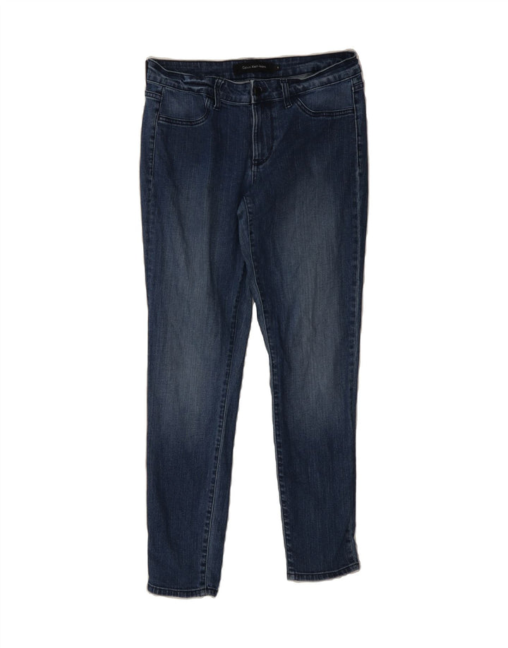CALVIN KLEIN Womens Slim Jeans US 8 Medium W30 L30 Navy Blue Cotton Vintage Calvin Klein and Second-Hand Calvin Klein from Messina Hembry 