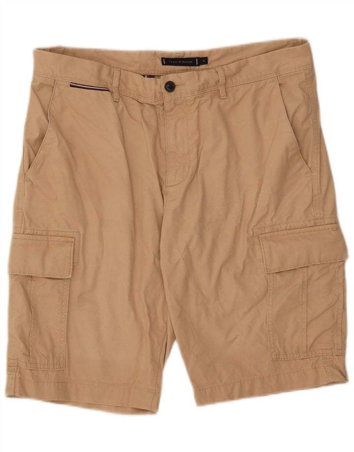 Pantaloncini cargo da uomo Tommy Hilfiger W36 grandi in cotone beige