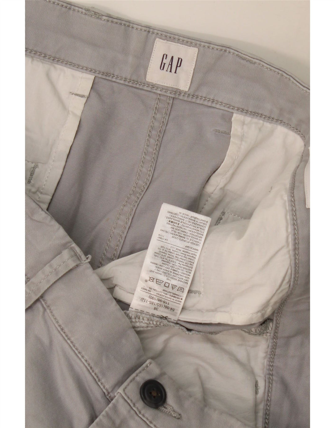Pantaloncini chino da uomo GAP W38 XL in cotone grigio