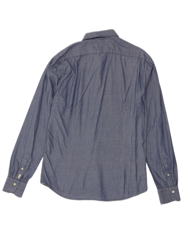 Camicia da uomo Scotch & Soda in cotone blu medio