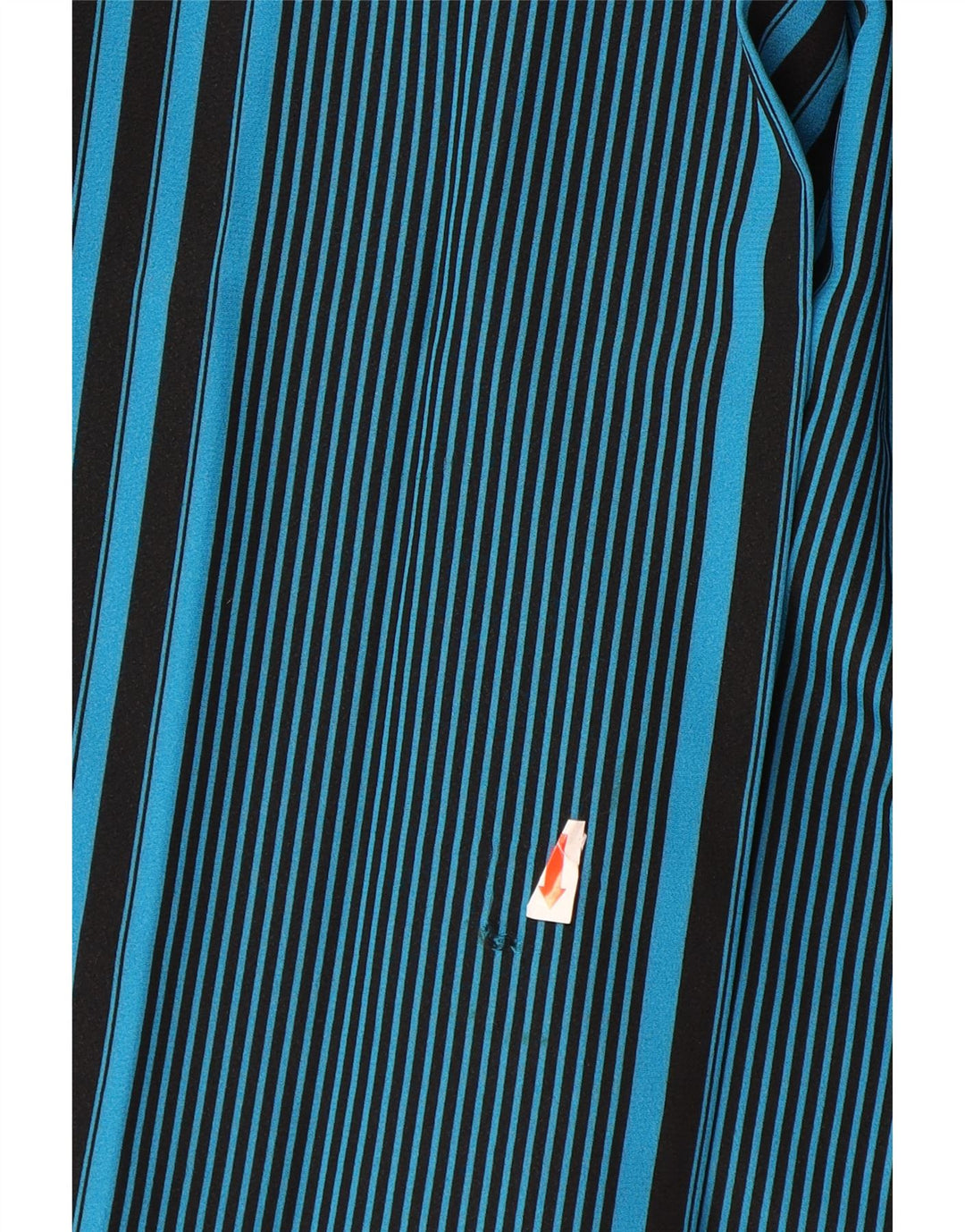 Gonna a pieghe da donna VINTAGE IT 44 media W32 poliestere a righe blu