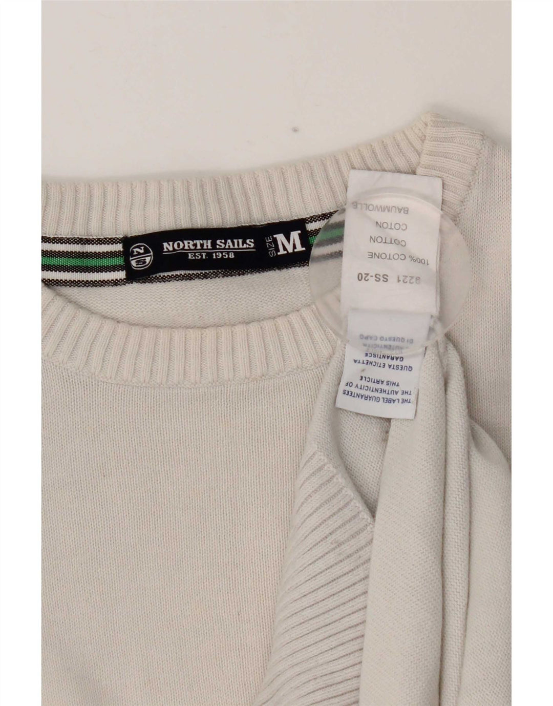 Maglione girocollo da donna North Sails UK 14 Cotone grigio medio