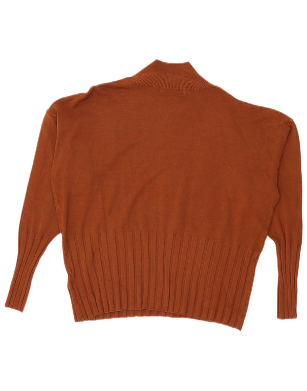 Maglione maglione a collo alto da donna Marks & Spencer UK 18 XL Viscosa bordeaux