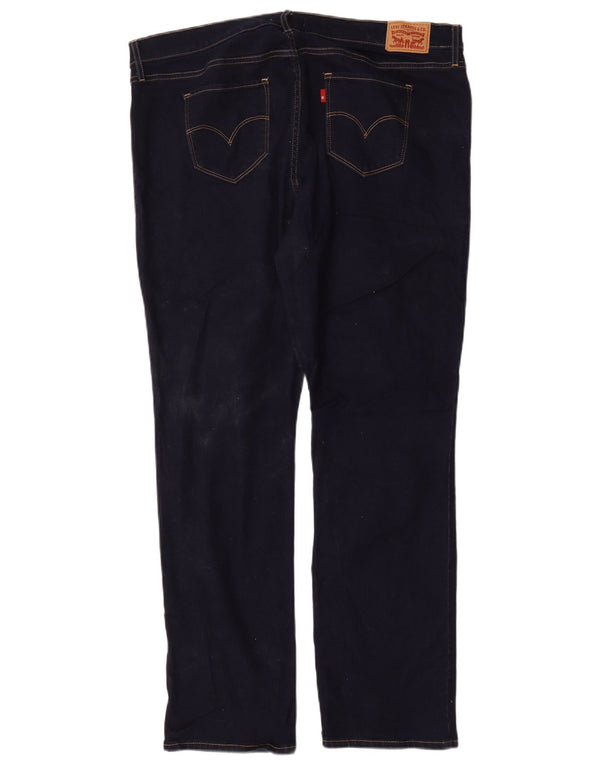 Levi's Donna 314 Shaping Straight Jeans US 18 2XL W36 L31 Blu Navy Cotone